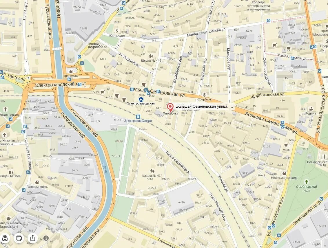 1. , д. большая семеновская 10 с 13. 7. г москва ул семеновская д 1.