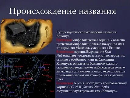История названий звезд