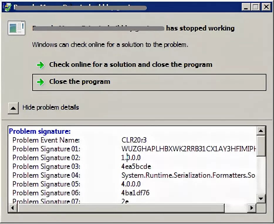 Application has worked. Проблема сигнатуры. как подписать сборку c#. application has stopped working. soap c#.