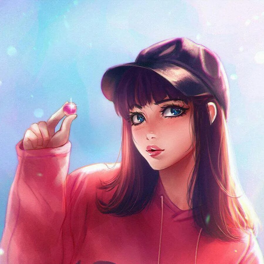 Девушки в мультяшном стиле. Девчачий ютуб. Розово фиолетовый фон. Мультяшная девочка с пучком. Кэнди гёрл.