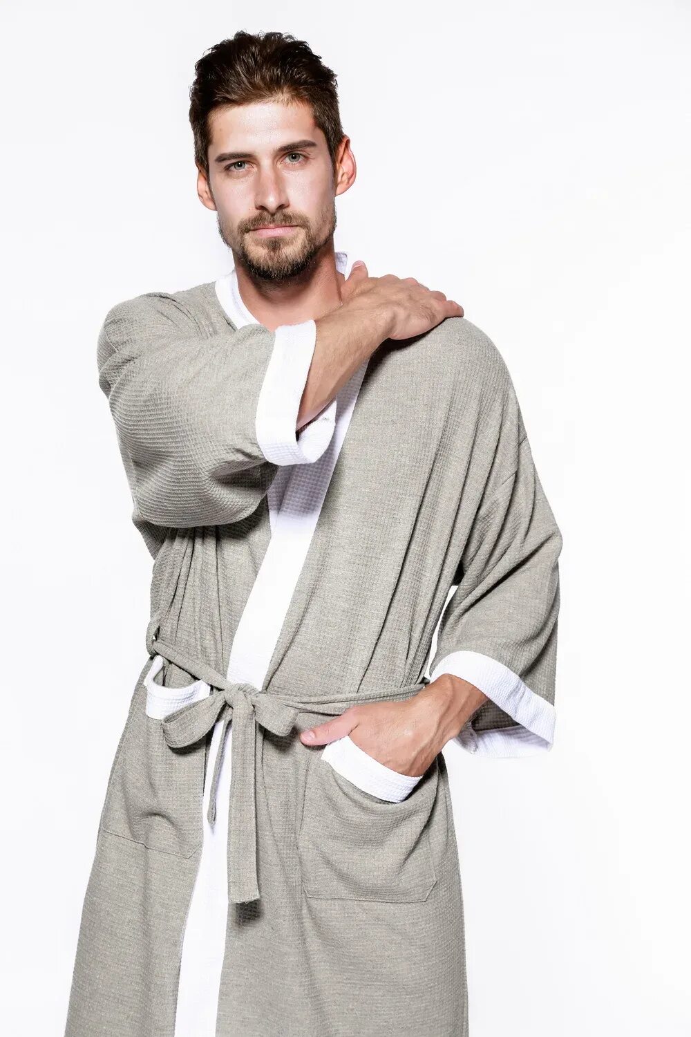 Mens bathrobe Set.