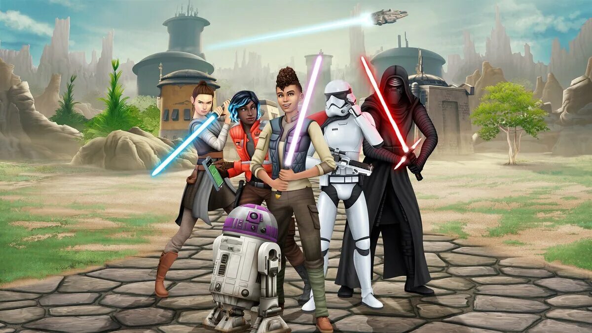 Симс 4 приключения. The SIMS™ 4: Star Wars™: путешествие на батуу. Симс 4 Star Wars. Батуу Планета Звездные войны. The SIMS 4 Star Wars путешествие на батуте.