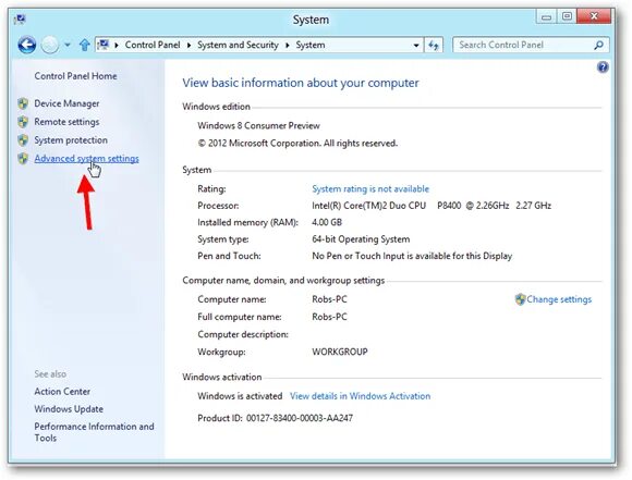 Your system settings is not. Advanced system settings. advanced system settings windows 10. view advanced system settings на русском. computer - properties - advanced system settings.