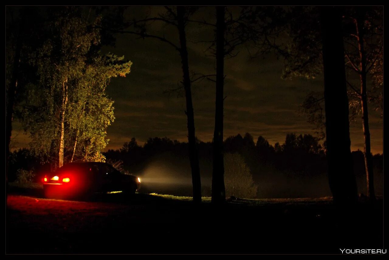 Автомобиль в ночном лесу. Машина ночью. Дорога в лесу ночью. Лесная дорога ночью. Машины едут вечером