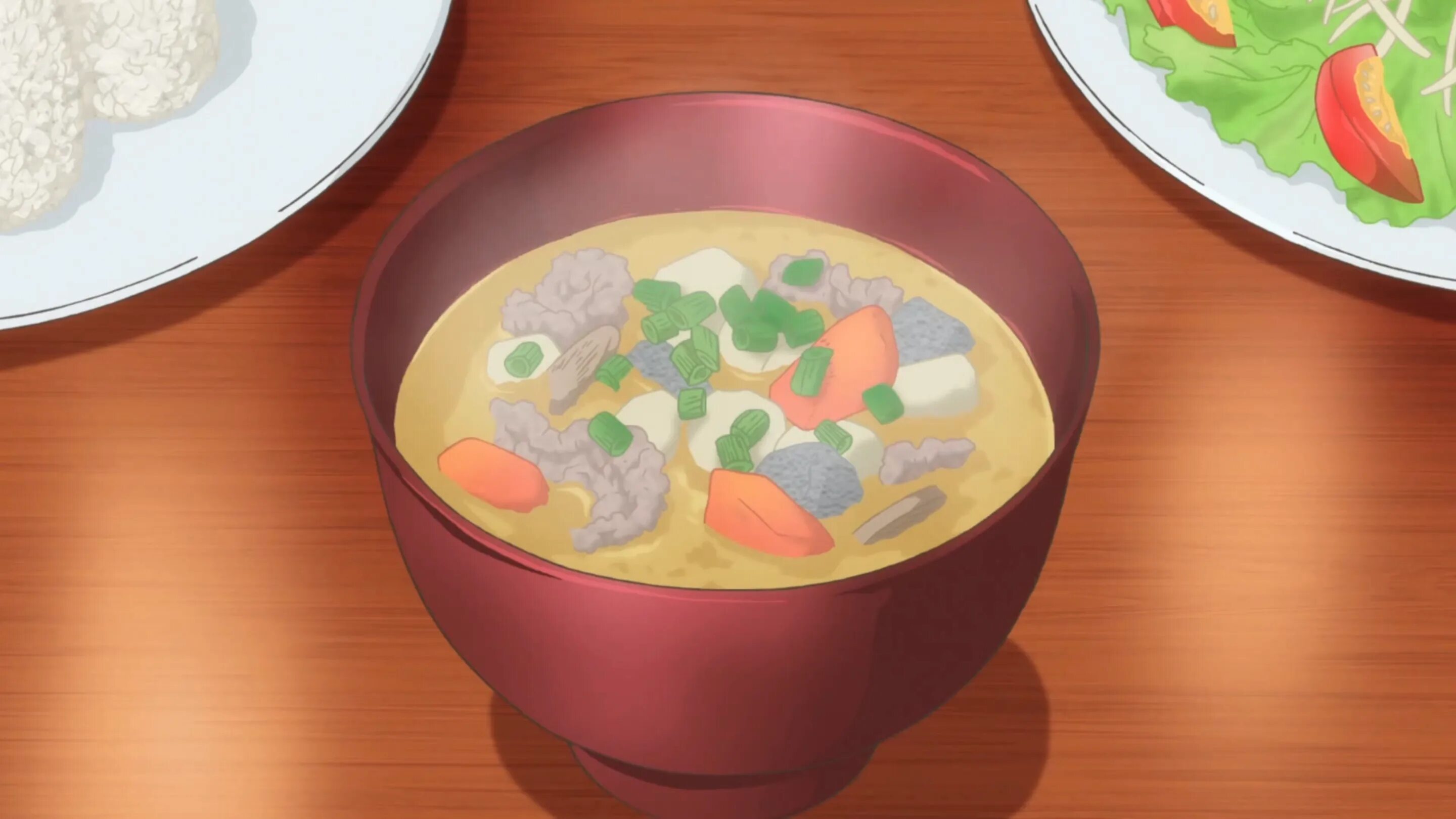 Рисование овощной суп.