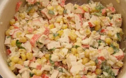 Крабовое мясо с кукурузой