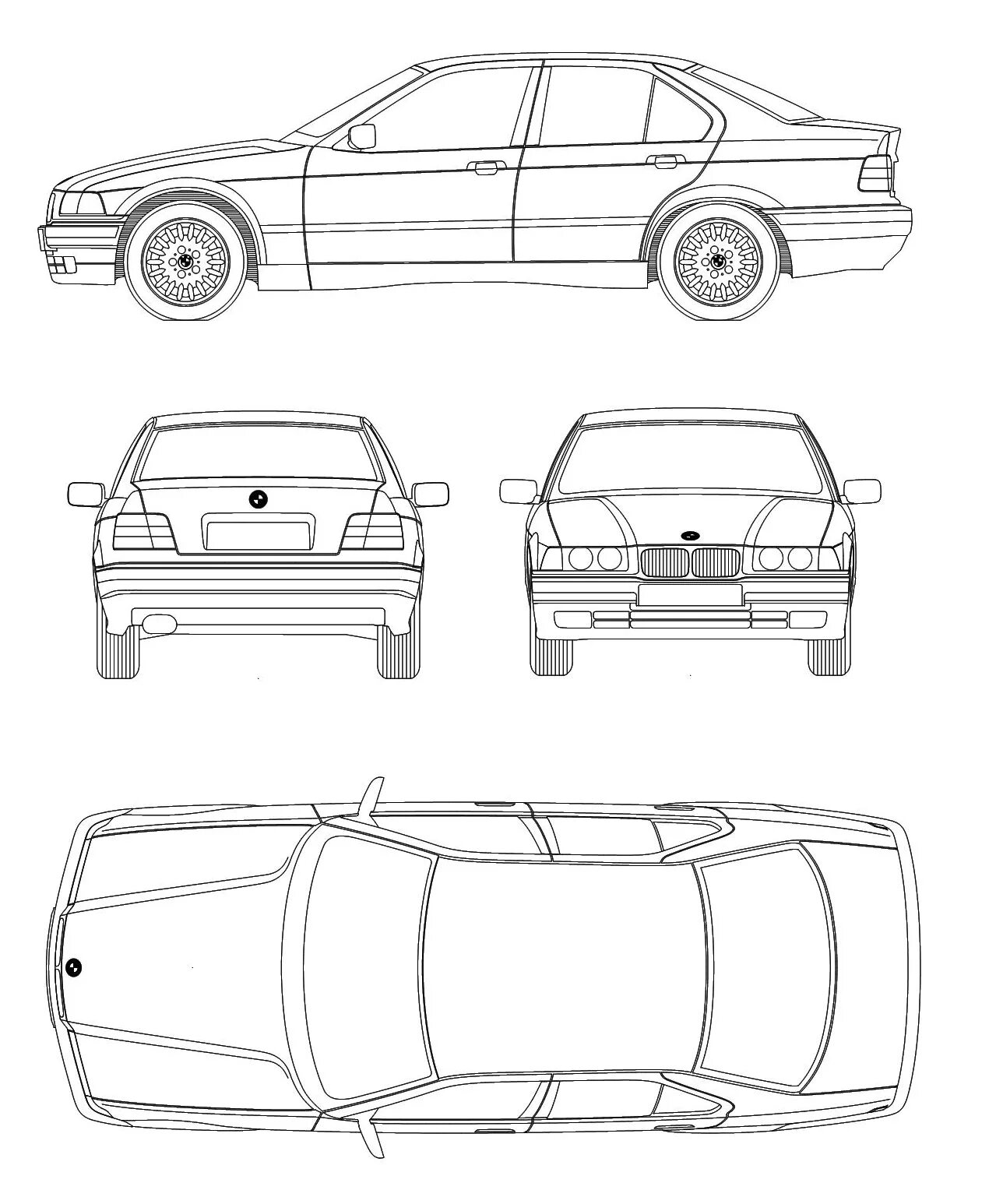 Размеры бмв е36. BMW e36 Blueprint. BMW e34 чертеж кузова. BMW e36 чертеж. BMW e36 седан чертеж.