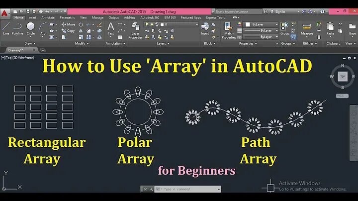 Array path. Autocad array. массивы в cad.