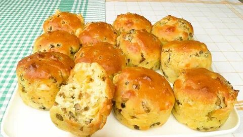 Булочки с сыром и грибами