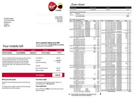 Mobile phone bill
