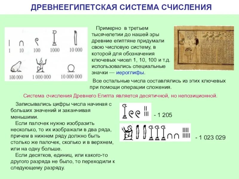 Система счисления древнего Египта. Древнеегипетская десятичная система счисления. Древнеегипетская позиционная система счисления. Система исчисления в древнем Египте. Сообщение системе счисления