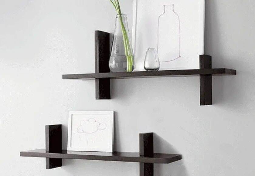 Полка настенная недорого. Полка "Wall Shelf-s (bas WL-001)" белая. Полка навесная диез 1. Полочки на стену. Современные настенные полки.