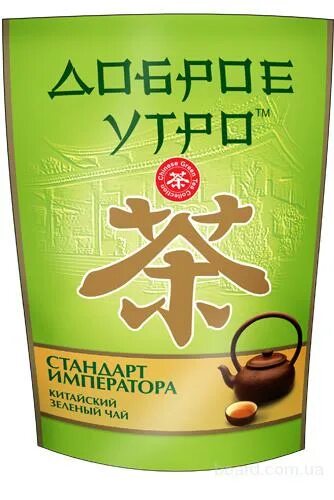 Добро чай купить. Зеленый чай в мягкой упаковке. Зеленый чай доброе утро упаковка. Чай зеленый стандарт императора ТМ "доброе утро". Гибкая упаковка для чая.