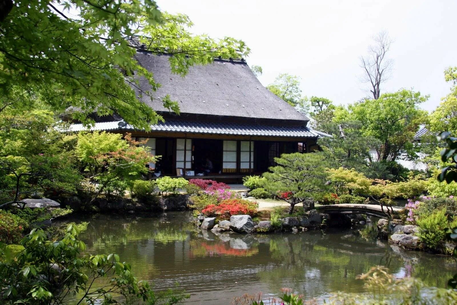 Минка традиционный японский дом с садом. Минка дом в Японии. Матия архитектура Киото. Сёин-дзукури архитектура.