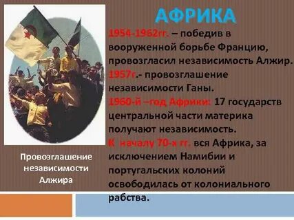 Распад колониальной системы африки