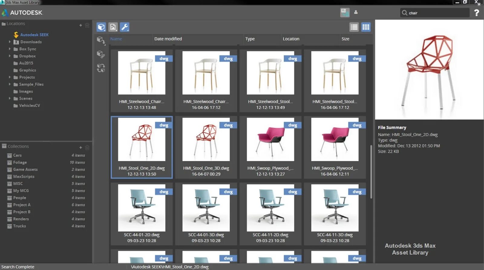 Asset library. 3ds Max 6. Autodesk 3ds Max. Autodesk 3ds Max 2015. Autodesk 3ds Max 2019.