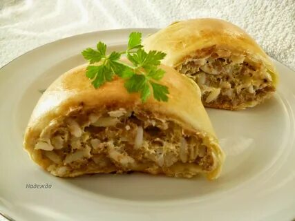 Вареное тесто с начинкой