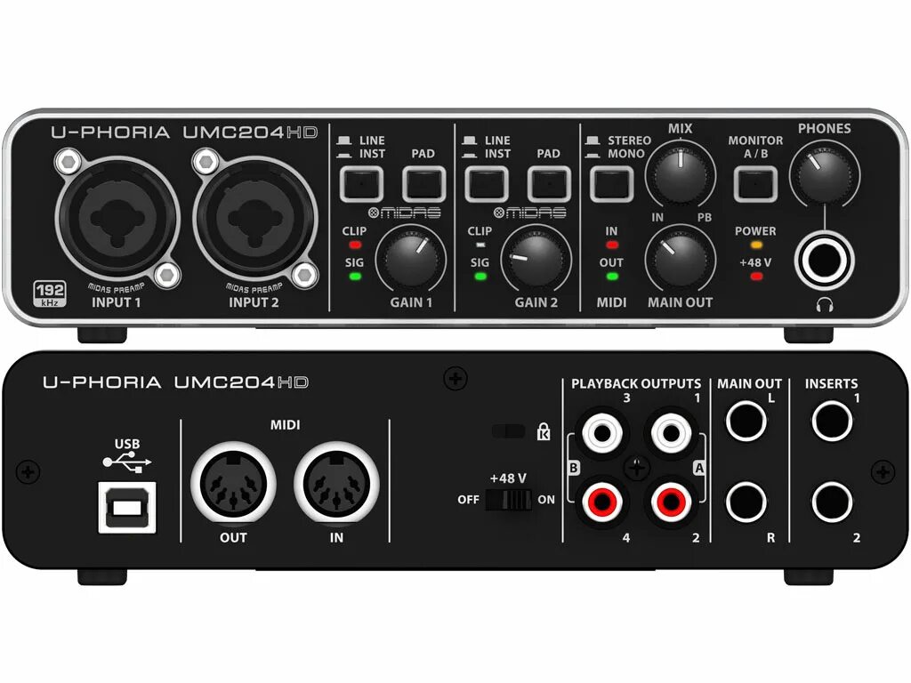 Звуковая карта behringer u phoria. Behringer u-Phoria umc204hd. Аудиоинтерфейс Behringer umc204hd. Звуковая карта umc22 Behringer. Внешняя звуковая карта Behringer u-Phoria umc204.