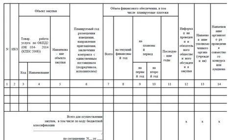 План график закупок по 44 фз образец