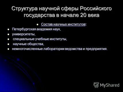 Структура научной сферы