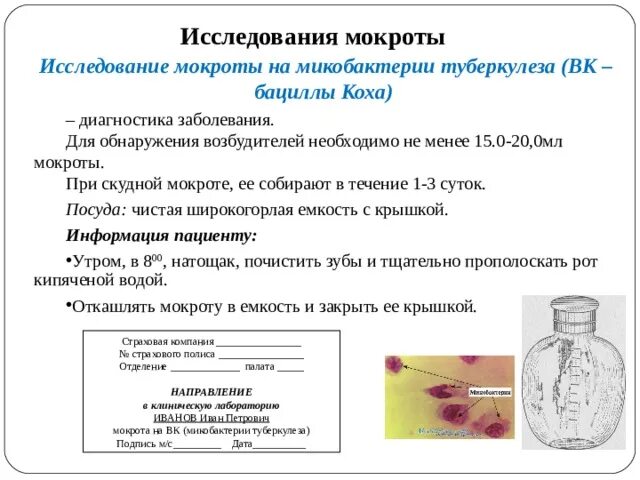 Подготовка пациента к мокроте. Метод исследования мокроты на микобактерии туберкулеза. Исследование мокроты на микобактерии туберкулеза алгоритм. Мокрота на микобактерии туберкулёза количество для исследования. Исследование мокроты на туберкулез алгоритм.