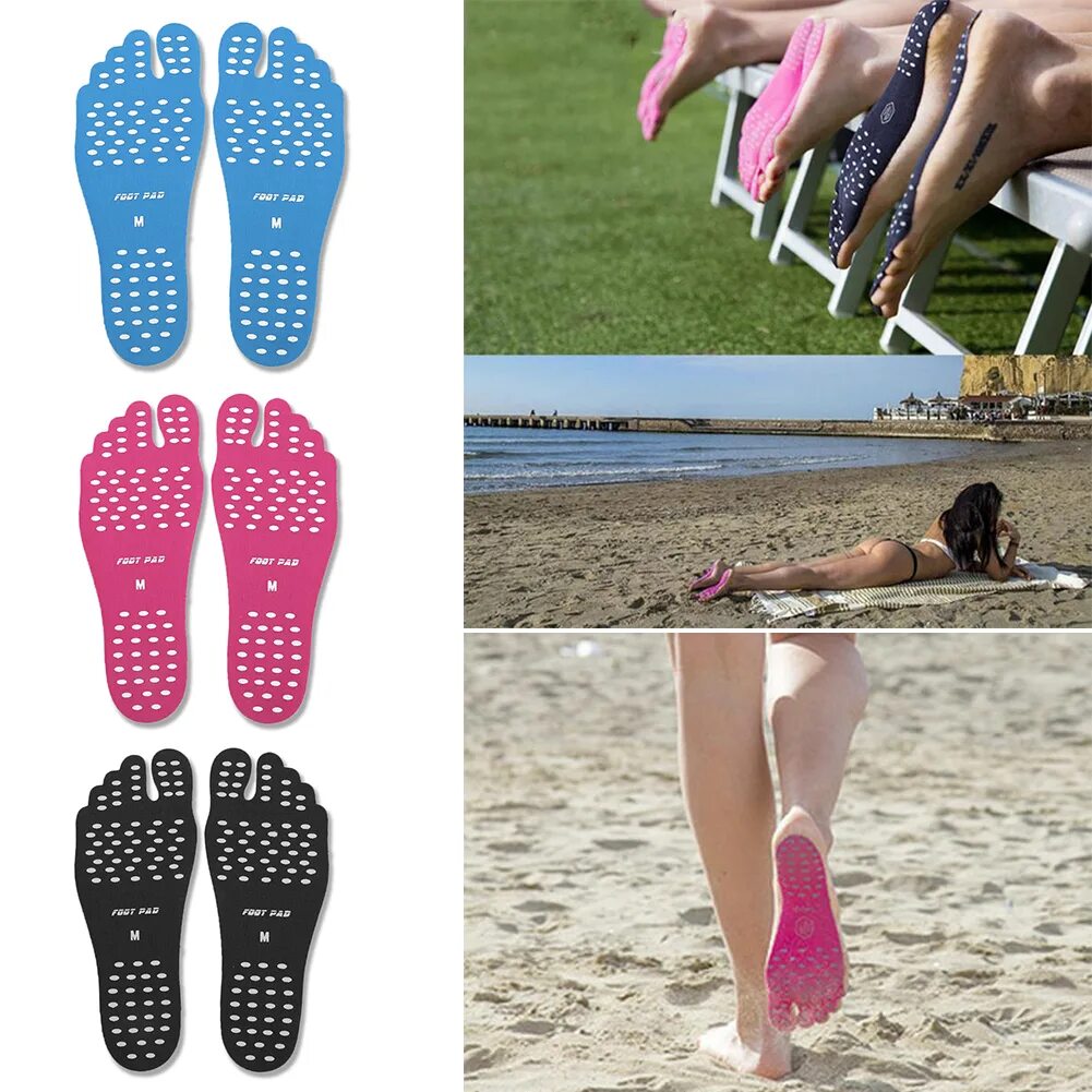 Пляжные стельки. Стельки на ногу клеятся. Накладки для ног на пляж. Пляжные наклейки для ступней. Наклейки на ноги