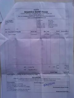 Hotel bill