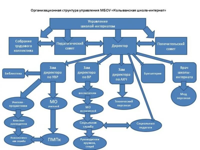 Структура школы интерната. Структура управления школой. Организационная структура учреждения школы. Организационная структура школы-интерната. Организация мкоу