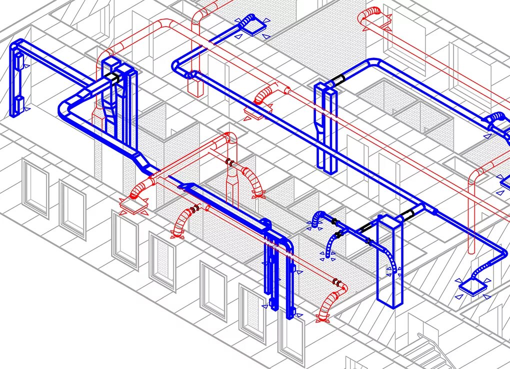 Проектирование и монтаж систем вентиляции. Приточно вытяжная система вентиляции чертеж. Схема приточно-вытяжной вентиляции общественного здания. Приточно вытяжная вентиляция 3д чертежи. Приточно вытяжная вентиляция в ревит.