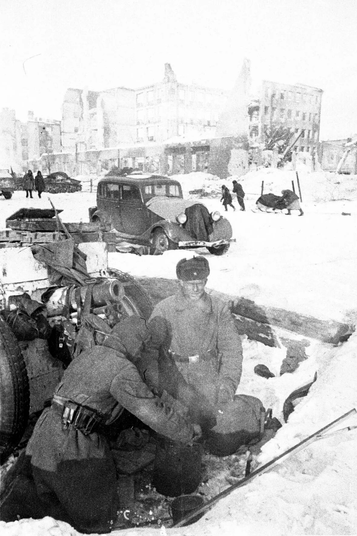 Советские бойцы в сталинграде