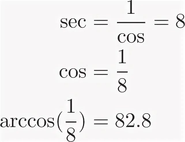 Cos 1 8