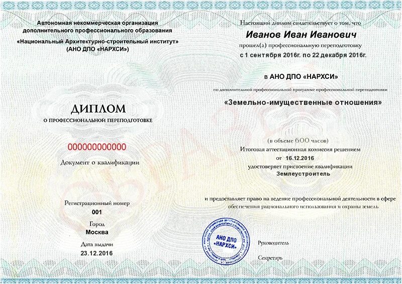 Квалификация управляющего