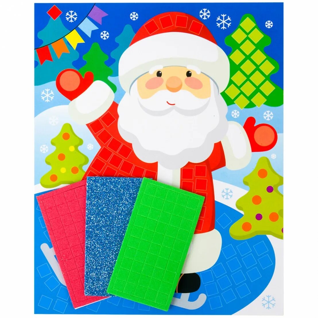 новый год. аппликации "дед мороз". аппликация деда. аппликация. аппликация с ватными дисками.