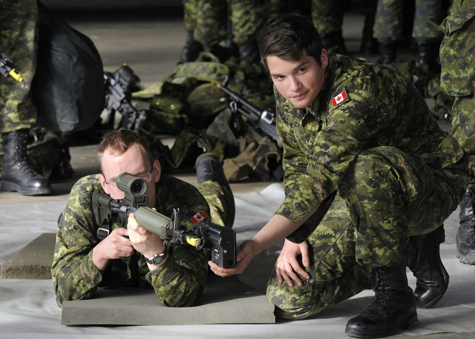 Serving in the army