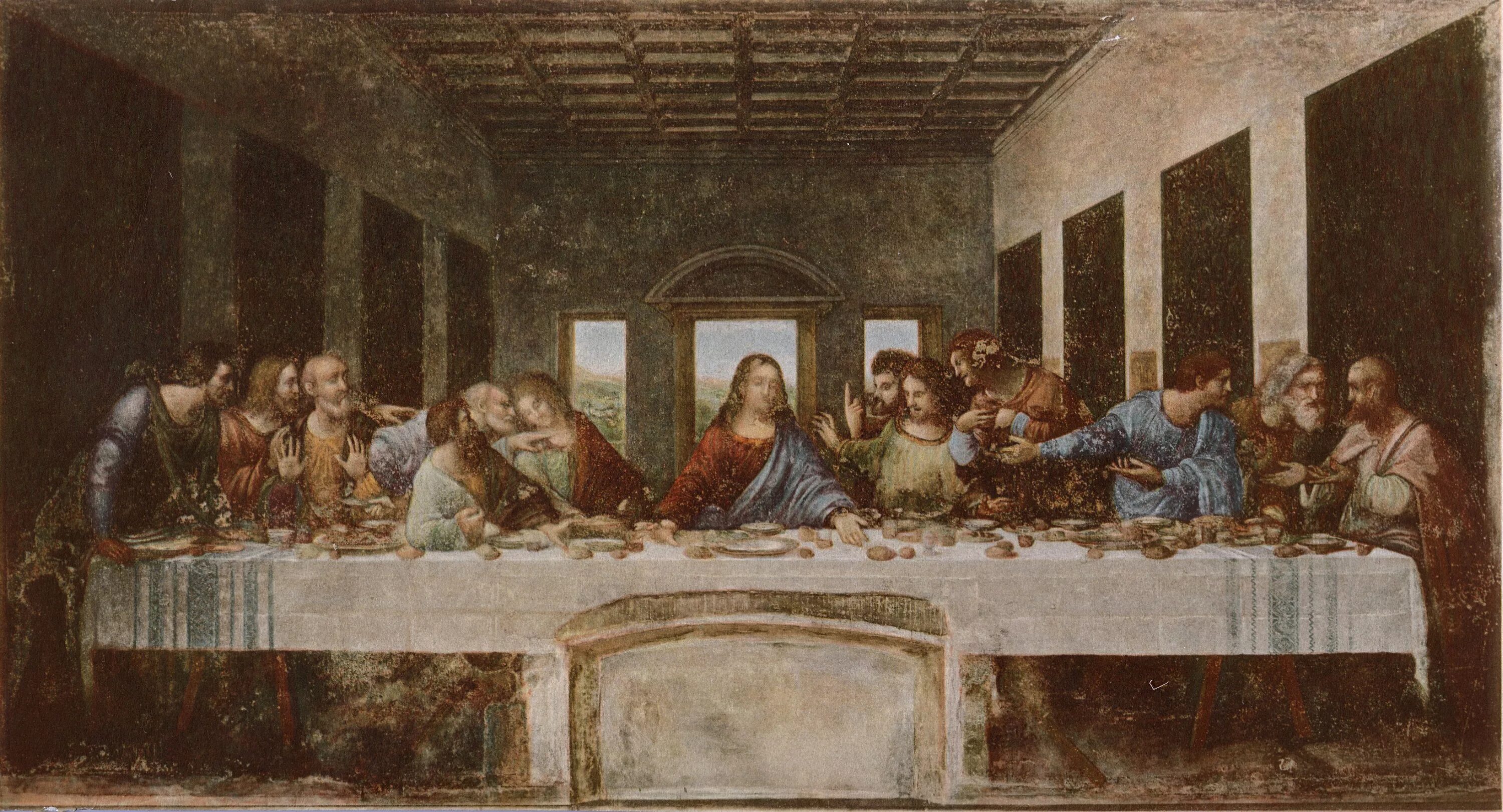 Время тайной вечери. Картина да Винчи Тайная вечеря. Тайная вечеря (1498), Леонардо да Винчи. Леонардо Давинчи твйная вечера. Тайна вечеря Леонардо да Винчи.