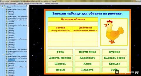 Информатика 3 класс таблица
