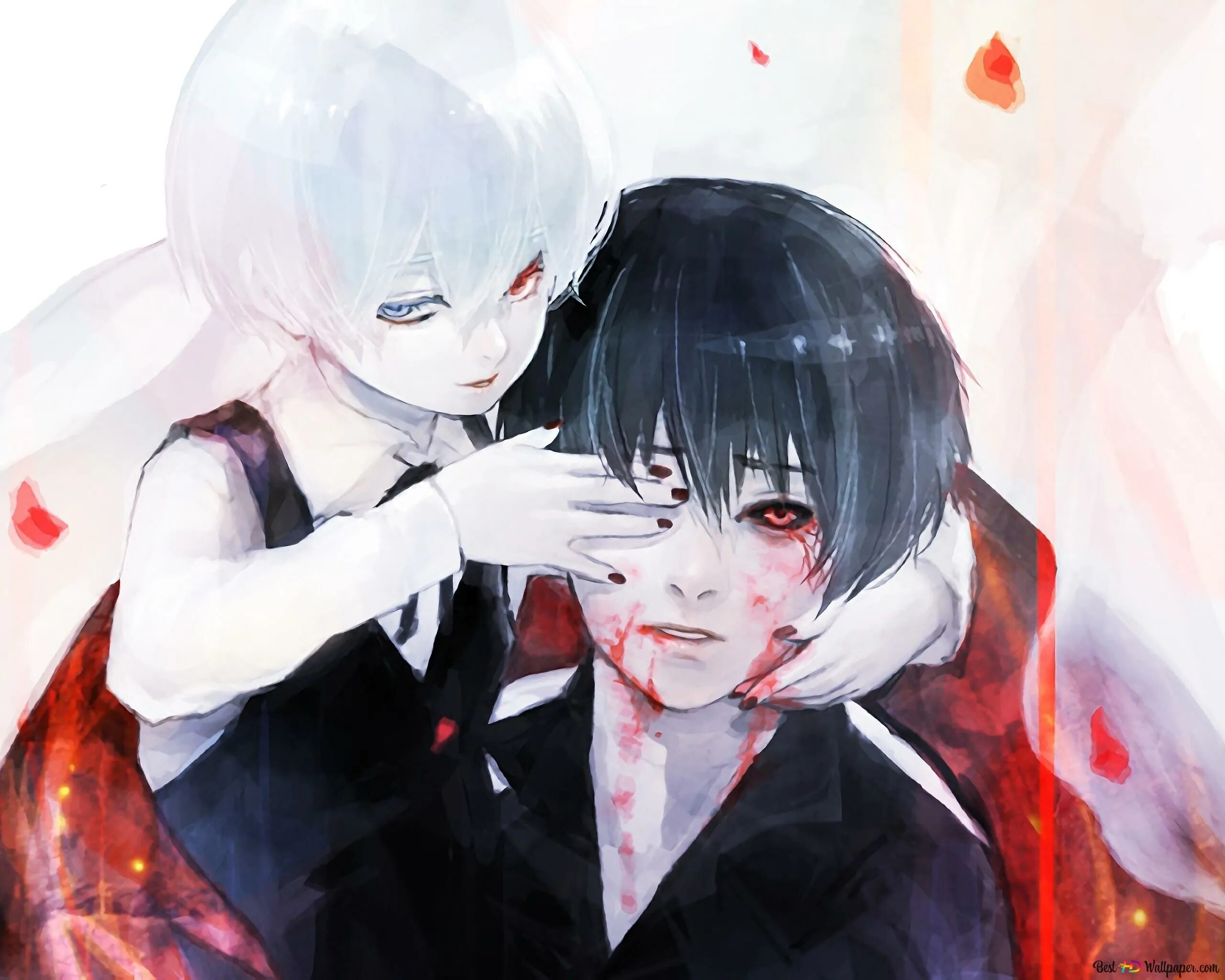 Обои токийский. Сасаки Кен и Тоука. Канеки Кен. Токийский гуль Канеки. Tokyo Ghoul Канеки гуль и Канеки.