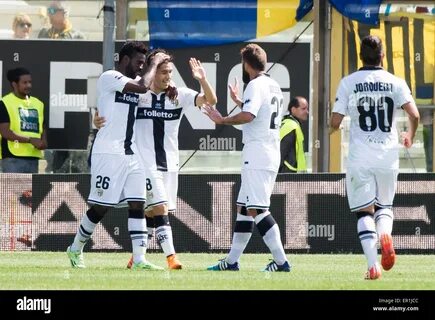 Silvestre Varela (Parma) FootballSoccer : Silvestre Varela of Parma celebr...