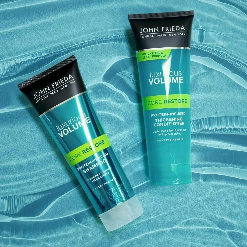 John frieda шампунь. John frieda отзывы. John frieda luxurious volume бальзам с протеином 250мл. Luxurious volume core restore прозрачный кондиционер с протеином 250 мл john frieda. джон фрида краска.