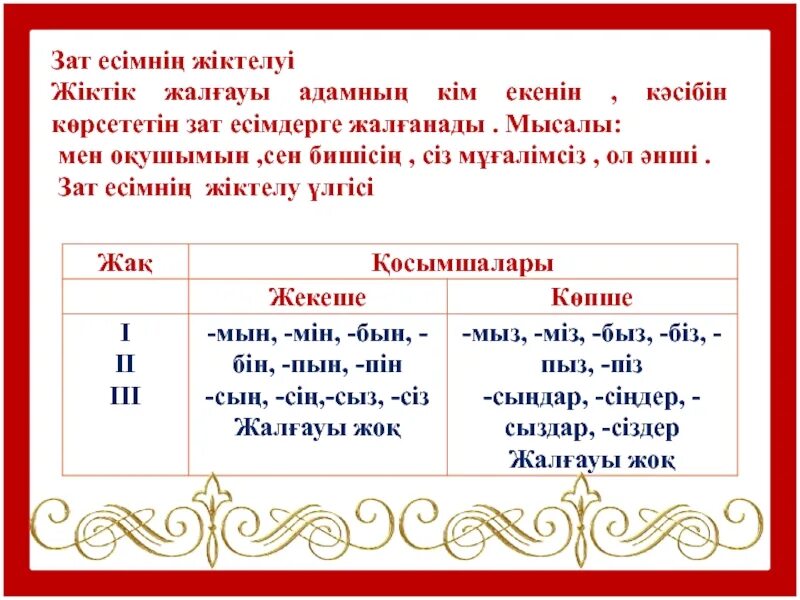 Көптік жалғау. Зат ЕСІМНІҢ жіктелуі. Жіктік жалғау таблица. Зат ЕСІМНІҢ жіктелуі дегеніміз. Зат есім таблица.