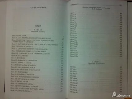 Одиссея гомера содержание по главам