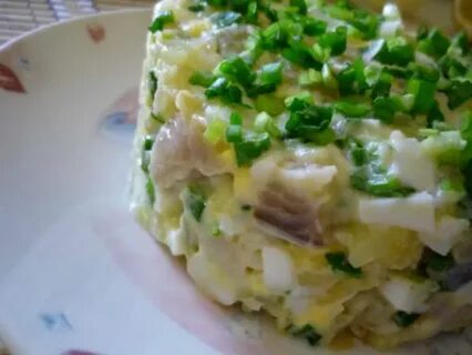 Салат селедка картошка зеленый горошек