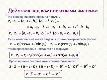 Понятие комплексного числа формы комплексного числа