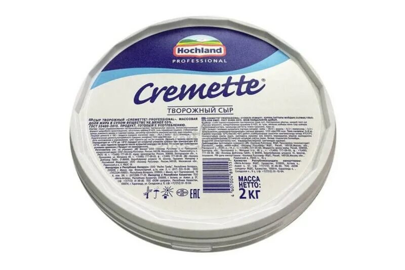 Сыр творожный cremette professional 2кг. Сыр хохланд сливочный 2 кг. Сыр творожный хохланд 2. Творожный сыр хохланд креметте 2 кг. Сыр творожный хохланд 2.