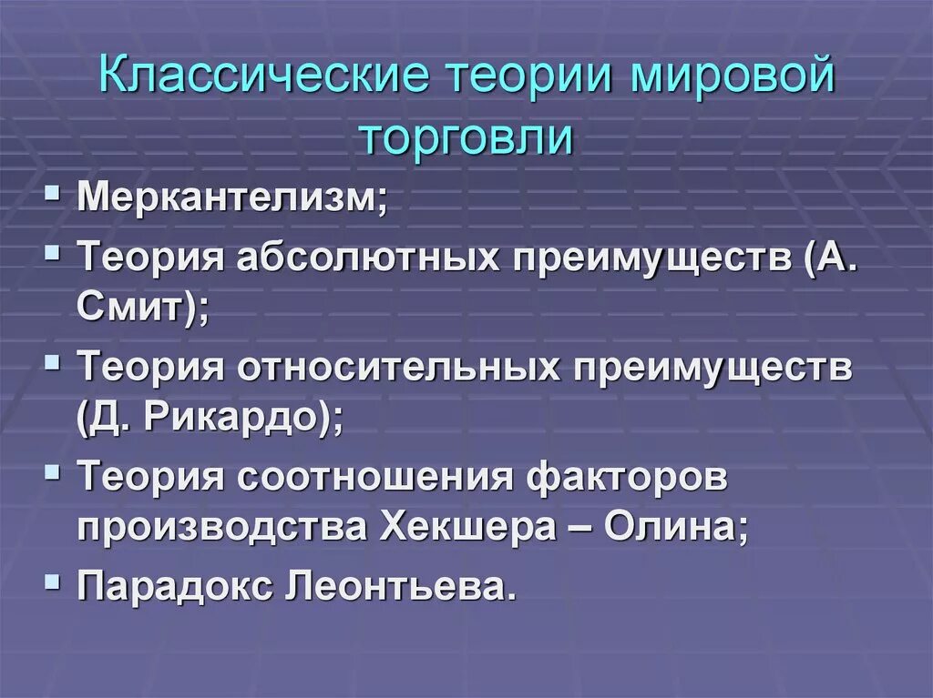 Международная торговля цель. Теории международной торговли. Современные теории мировой торговли. Классические теории мировой торговли. Классические теории мировой экономики.