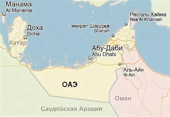Абу даби столица какой страны на карте