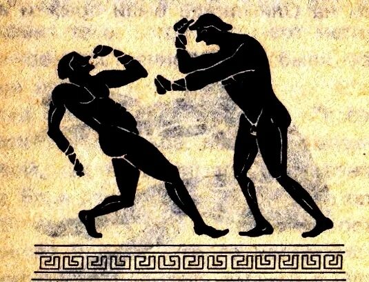 Борьба в древние времена. Кулачный бой в древней Греции. Олимпийские игры в древности кулачный бой. Кулачные бои в древней Греции на Олимпийских.