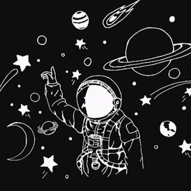 Космос рисунок черно белый. Космос картинки для срисовки. Космонавт рисунок. Космонавт чб.