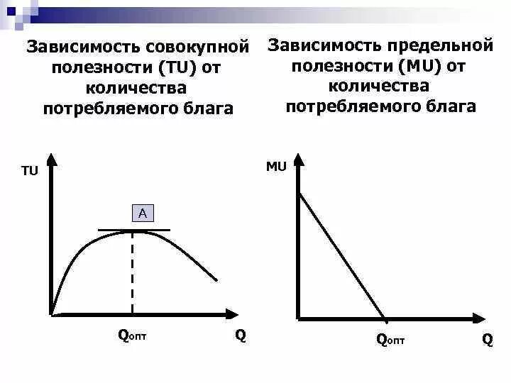 Изменение функции в зависимости от изменения. Зависимость общей и предельной полезности. Предельная полезность зависит от. Количество потребляемого блага:. В зависимости от количества.