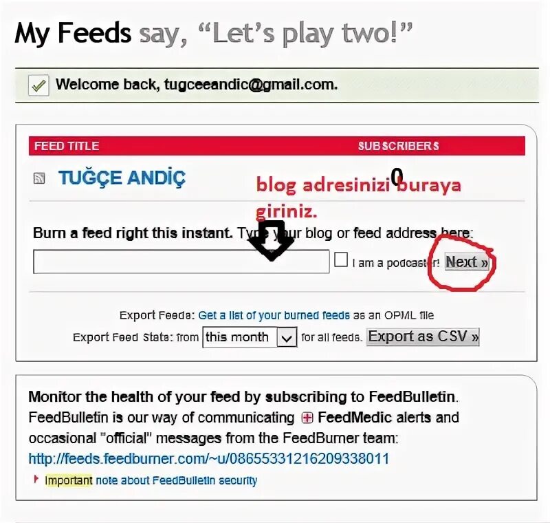 Feed subscriptions. Feed subscriptions